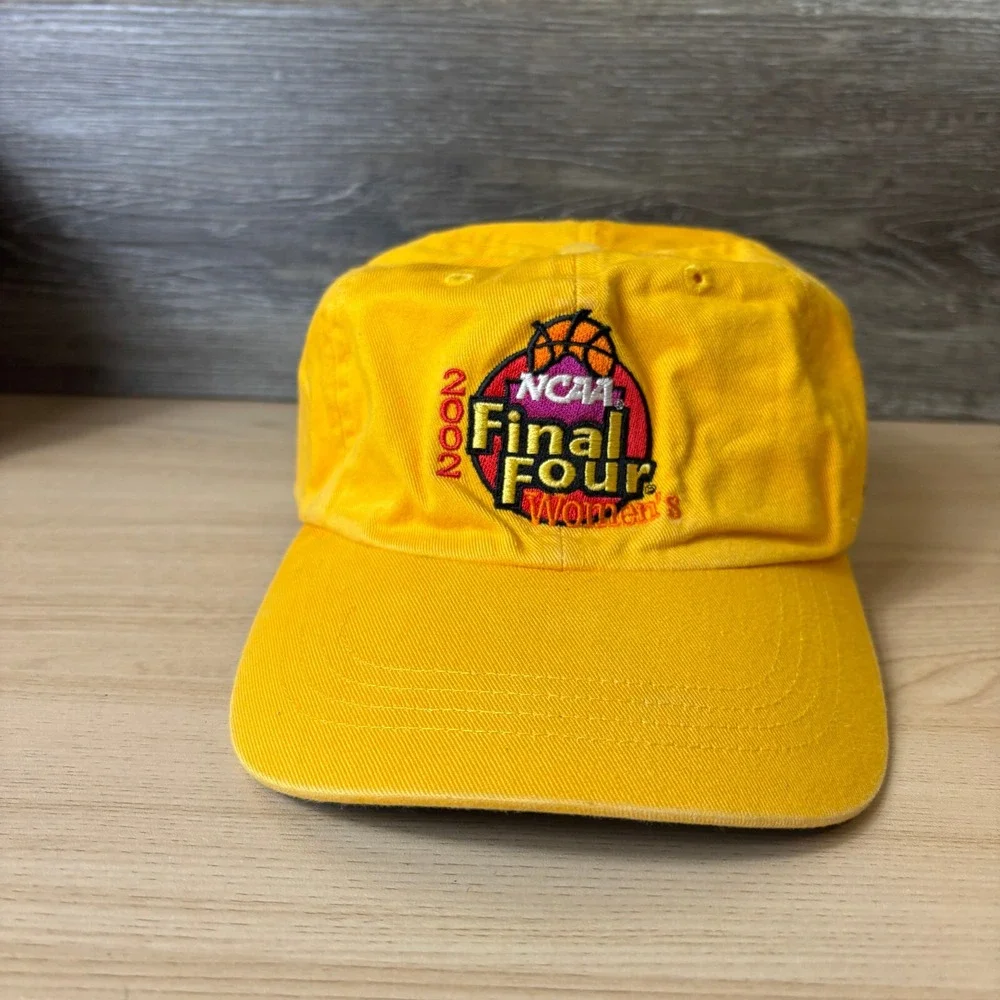 Vintage Final Four Hat Cap Strap Back Womens Yellow Texas 2002 Adjustable